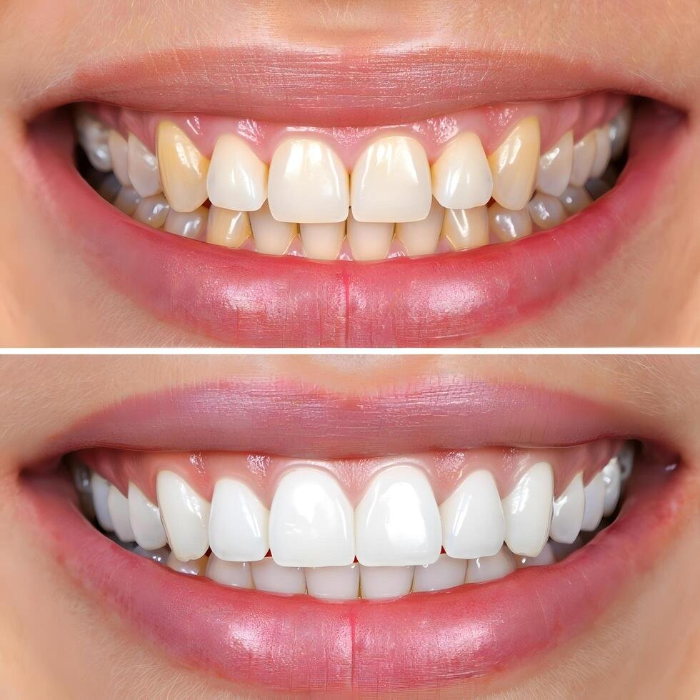 Teeth whitening before and after